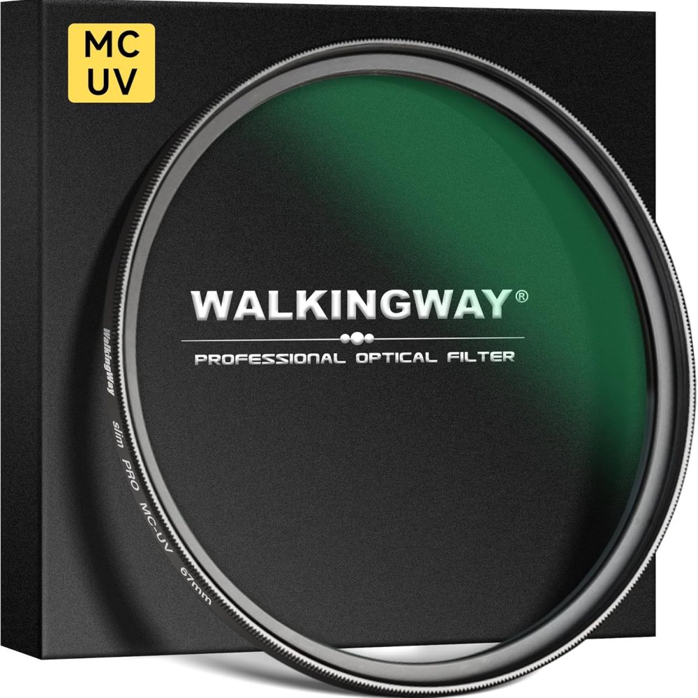 Walking Way 62MM MC UV Lens Protection Filter/Slim UV Lens Filter/HD Optical Glass Aluminum Alloy Made 28 Layer Nano-Coatings Camera Ultraviolet Filter/Water Repellent/Scratch Resistant